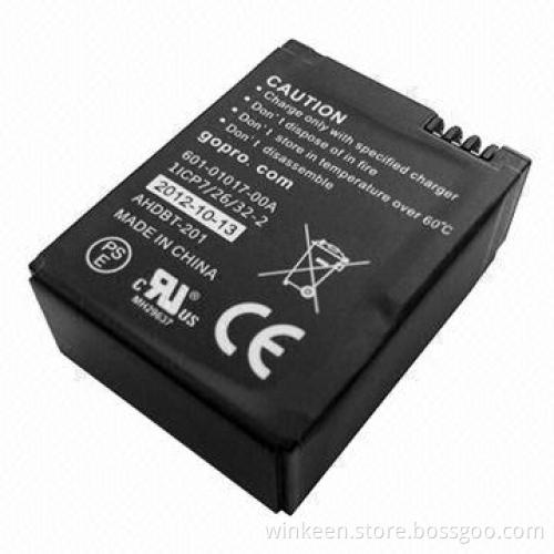 Replacement Camera Battery for GoPro Hero 3, with 1200mAh Capacity